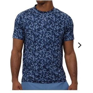 Dunning Golf Shirt Blue Camo QUEST Ventilated Mens Size XXL GOLF Fast Ship